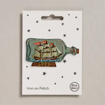 Ship-in-a-Bottle Iron On Patch