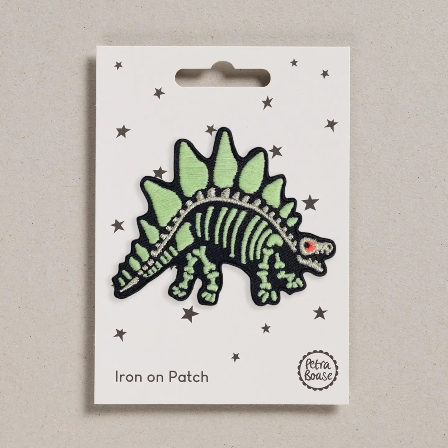 Dinosaur Skeleton Iron On Patch